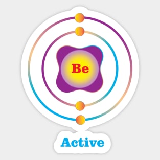 4 - Be - Beryllium: Be Active Sticker